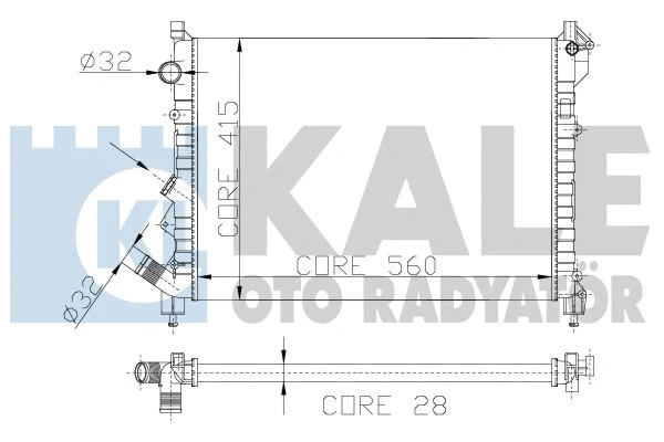 Radiator, engine cooling (127000)
