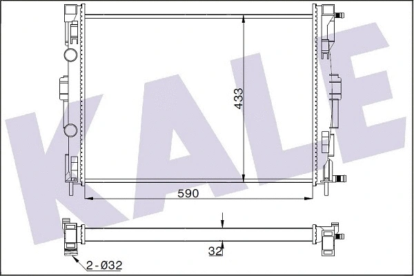 Radiator, engine cooling (351005)