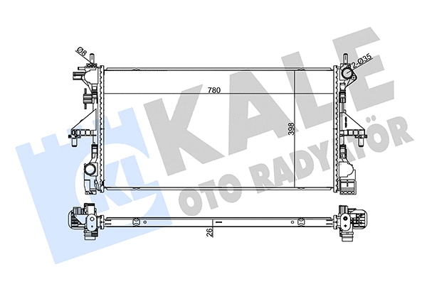 Radiator, engine cooling (355660)