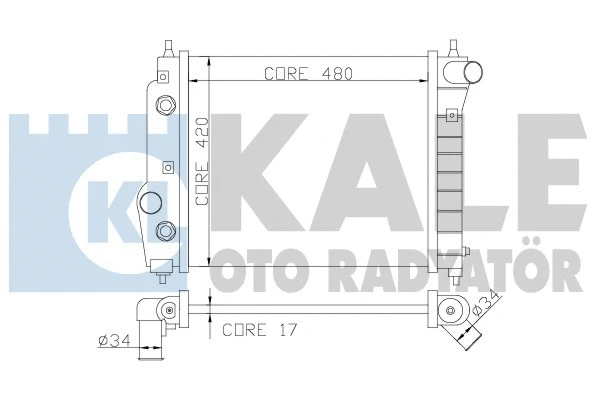 Radiator, engine cooling (354900)