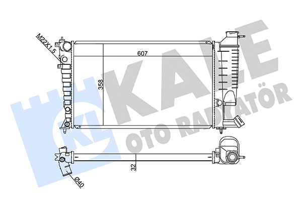 Radiator, engine cooling (351875)