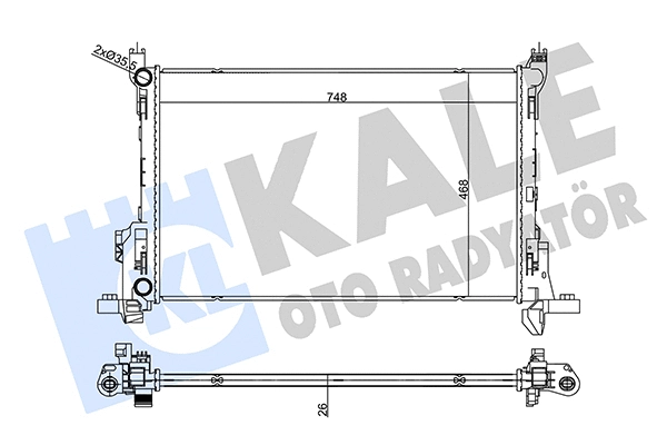 Radiator, engine cooling (356320)