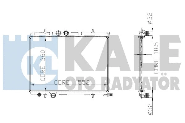 Radiator, engine cooling (225100)