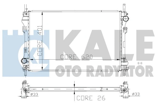 Radiator, engine cooling (126400)