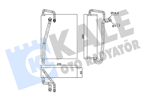 Evaporator, air conditioning (350120)