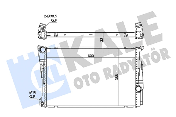 Radiator, engine cooling (361715)