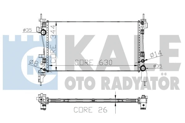 Radiator, engine cooling (308400)