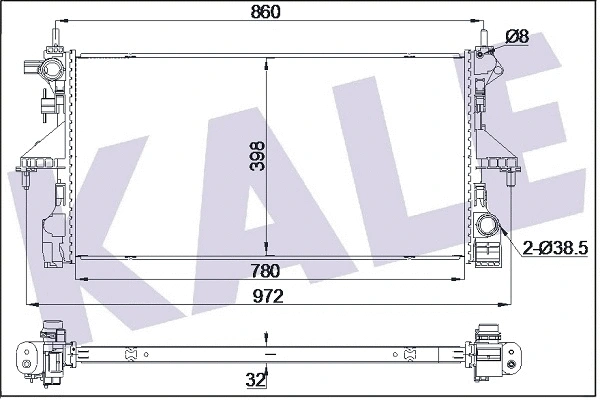 Radiator, engine cooling (355505)