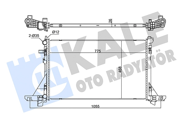 Radiator, engine cooling (355815)