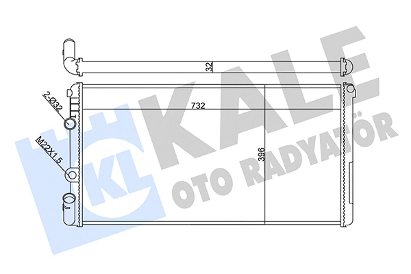 Radiator, engine cooling (351020)
