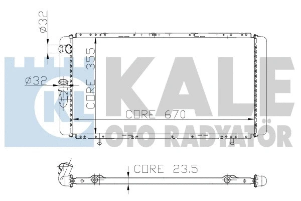Radiator, engine cooling (208500)