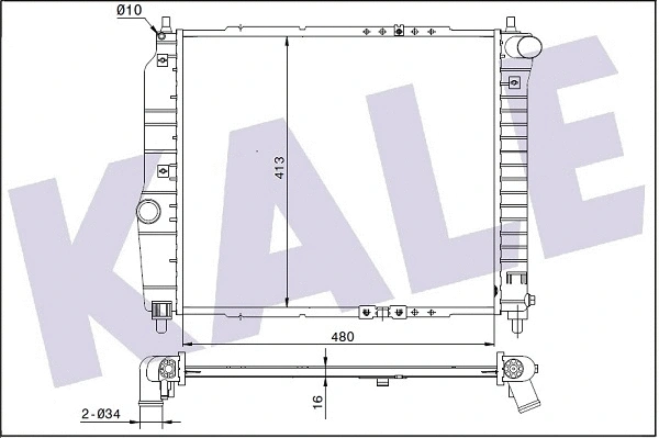 Radiator, engine cooling (354800)