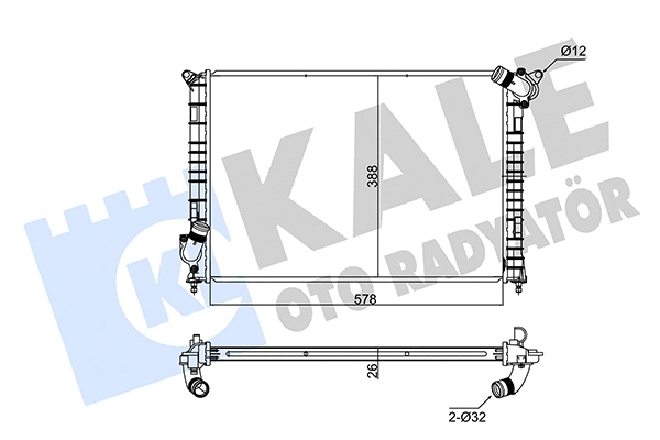 Radiator, engine cooling (347265)