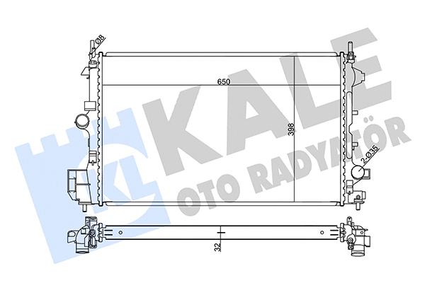 Radiator, engine cooling (355580)