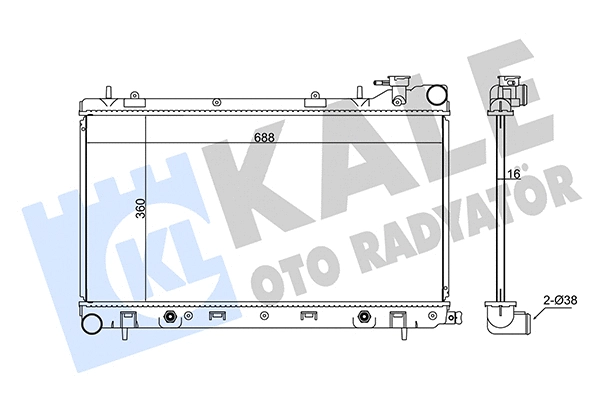 Radiator, engine cooling (342105)