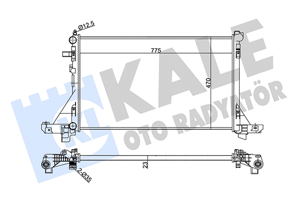 Radiator, engine cooling (351025)