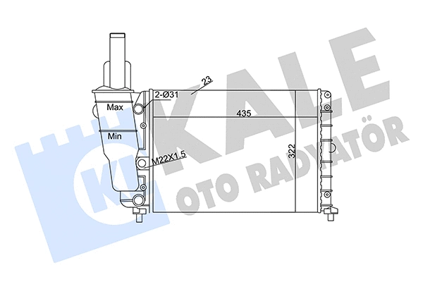 Radiator, engine cooling (351840)