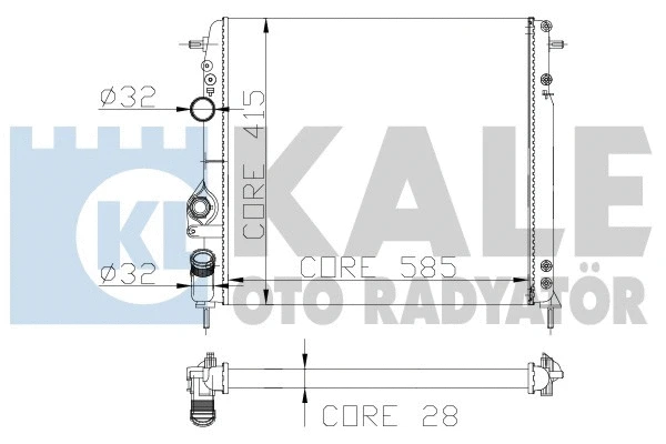 Radiator, engine cooling (127800)
