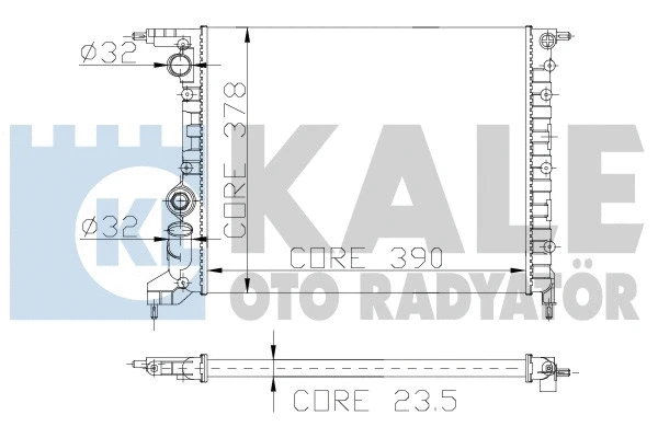 Radiator, engine cooling (126600)