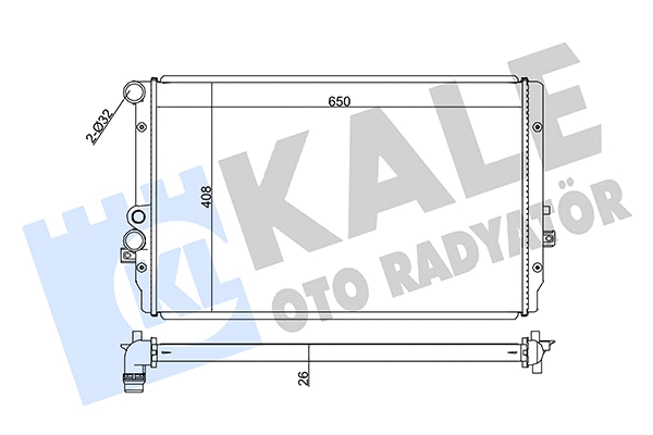 Radiator, engine cooling (351905)