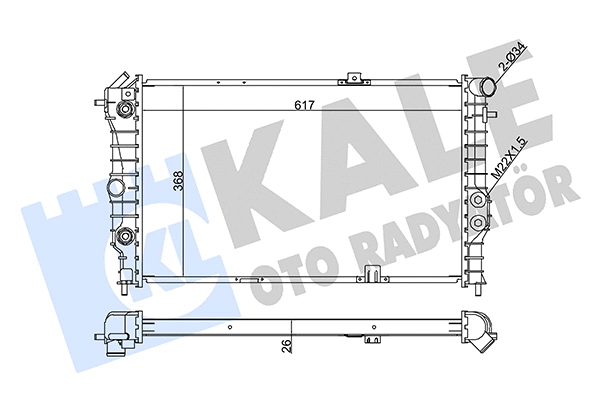 Radiator, engine cooling (351955)