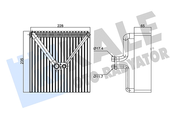 Evaporator, air conditioning (350095)