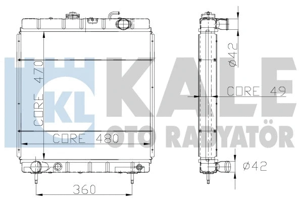 Radiator, engine cooling (106200)