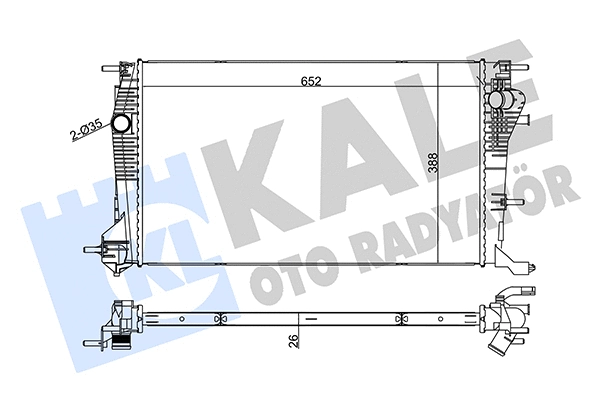 Radiator, engine cooling (355840)