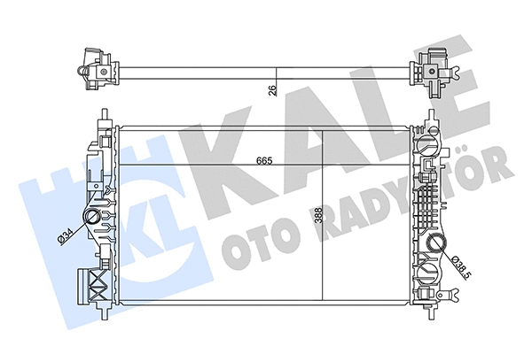 Radiator, engine cooling (358950)