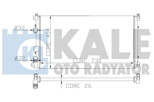 Radiator, engine cooling (206600)