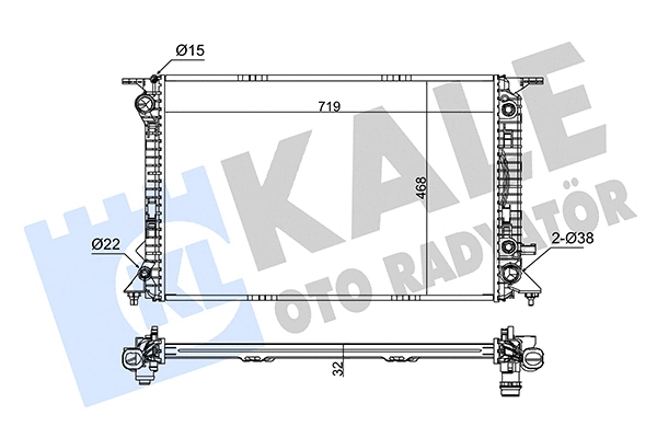Radiator, engine cooling (345845)