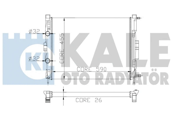 Radiator, engine cooling (207200)