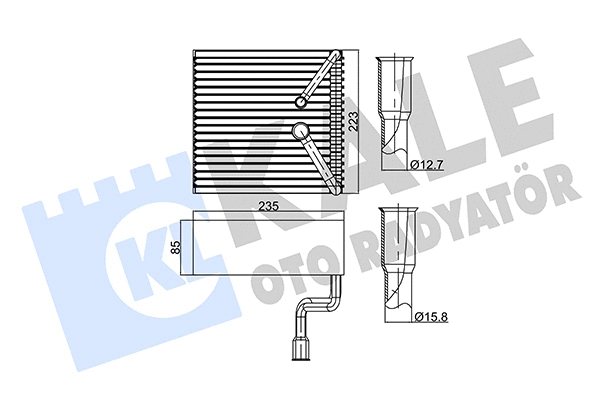 Evaporator, air conditioning (350010)