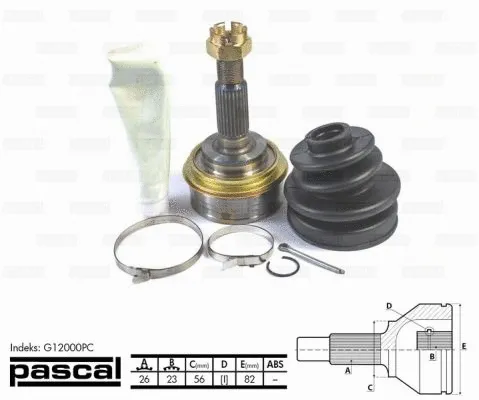 Joint Kit, drive shaft (G12000PC)