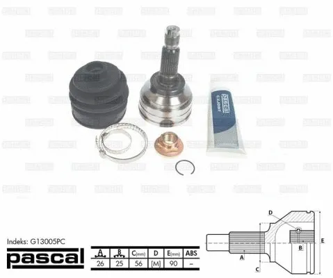 Joint Kit, drive shaft (G13005PC)