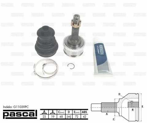 Joint Kit, drive shaft (G11039PC)