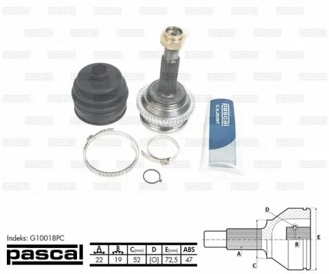 Joint Kit, drive shaft (G10018PC)