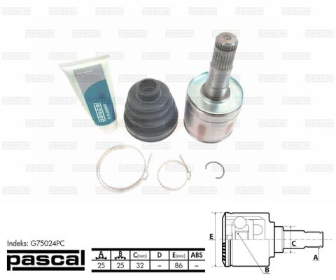 Joint Kit, drive shaft (G75024PC)