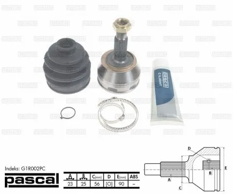 Joint Kit, drive shaft (G1R002PC)