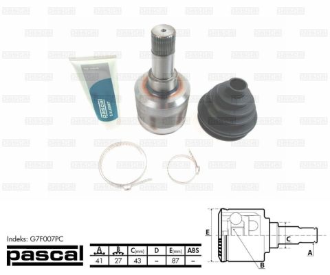 Joint Kit, drive shaft (G7F007PC)