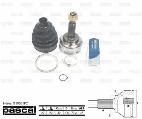Joint Kit, drive shaft (G10021PC)
