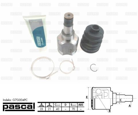 Joint Kit, drive shaft (G7G004PC)