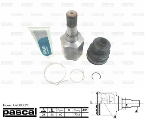 Joint Kit, drive shaft (G7G005PC)