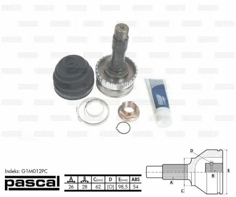 Joint Kit, drive shaft (G1M012PC)