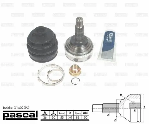 Joint Kit, drive shaft (G14022PC)