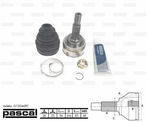 Joint Kit, drive shaft (G12046PC)