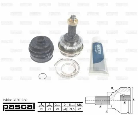 Joint Kit, drive shaft (G18013PC)