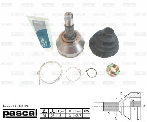 Joint Kit, drive shaft (G1D015PC)