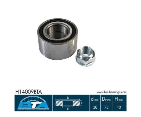 Wheel Bearing Kit (H14009BTA)