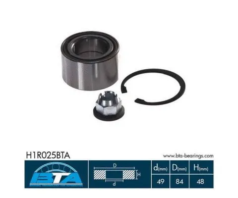 Wheel Bearing Kit (H1R025BTA)